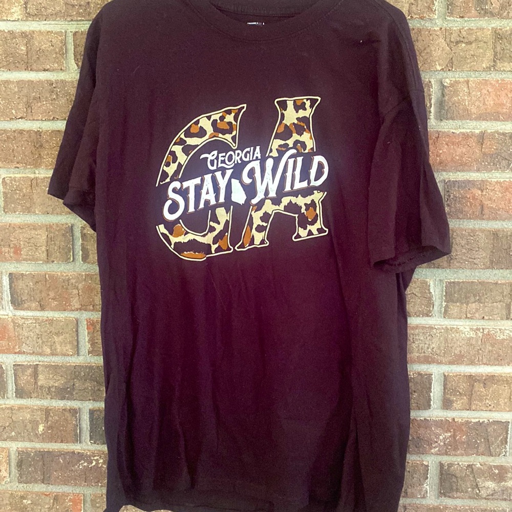 Country tshirt - Ga Stay Wild with cheetah accents